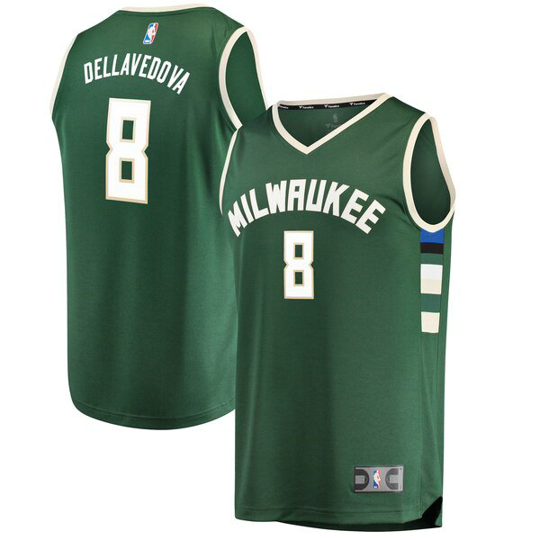 Maillot nba Milwaukee Bucks Icon Edition Homme Matthew Dellavedova 8 Vert